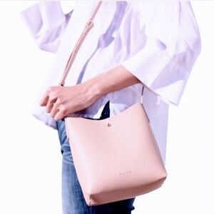 NWOT Samara Vegan Leather Peony Pink Medium Shoulder Crossbody Bag